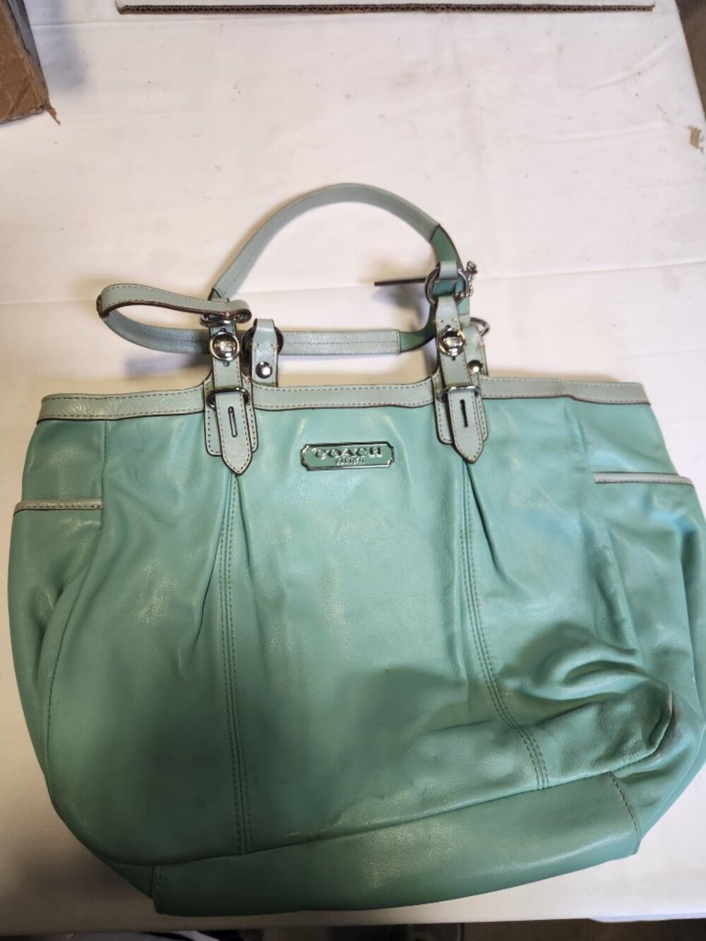 Coach leather tote resembles the East West Gallery bag